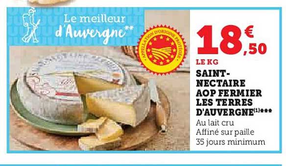 saint-nectaire aop fermier les terres d'auvergne