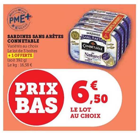 sardines sans arêtes connétable