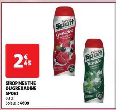 Sirop Menthe Ou Grenadine Sport