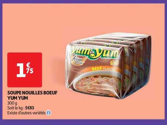 soupe nouilles bœuf yum yum