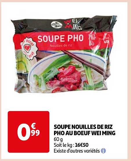 Soupe Nouilles De Riz Pho Au Bœuf Wei Ming