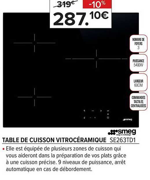 Table De Cuisson Vitrocéramique Smeg