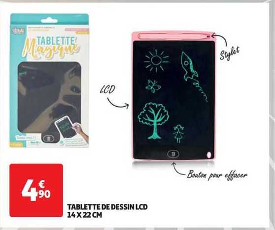 tablette de dessin lcd 14 x 22 cm