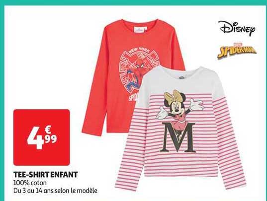 tee-shirt enfant disney, spiderman