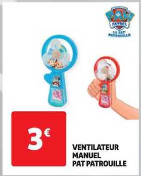 ventilateur manuel pat patrouille