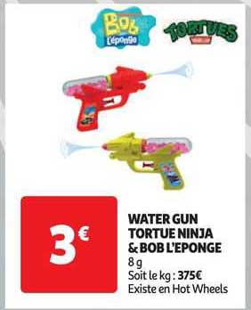 water gun tortue ninja & bob l'éponge