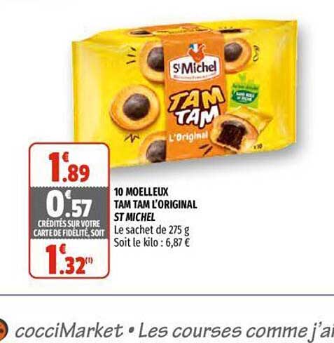 10 moelleux tam tam l'original st michel