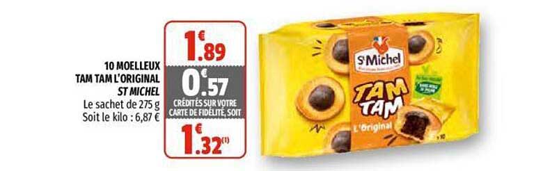 10 moelleux tam tam l'original st michel
