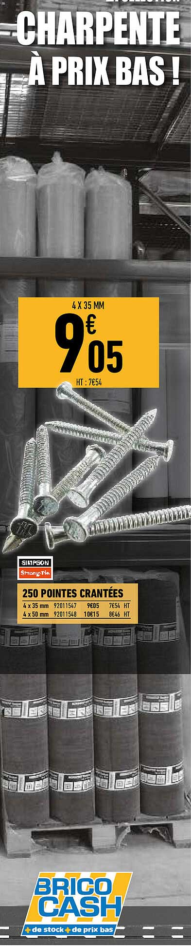 250 pointes crantées