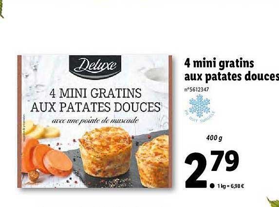 4 mini gratins aux patates douces deluxe