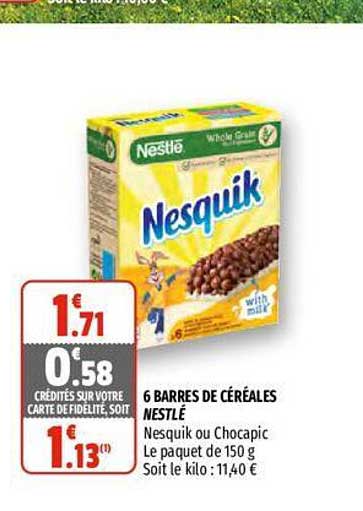 6 Barres De Céréales Nestlé