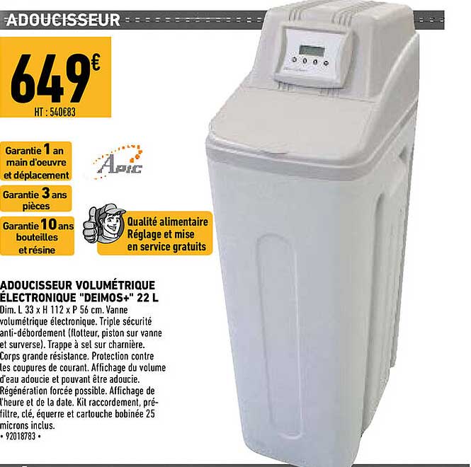 adoucisseur volumétrique électronique "deimos+"