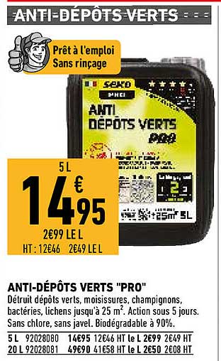 Anti-dépôts Verts "pro"