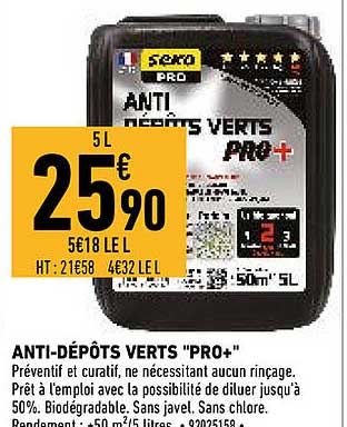 anti-dépôts verts "pro+"