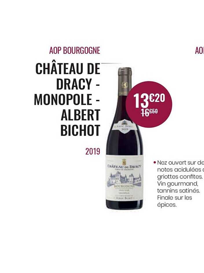 aop bourgogne château de dracy - monopole - albert bichot 2019
