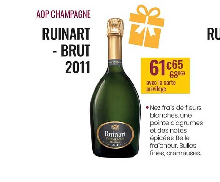 aop champagne ruinart - brut 2011