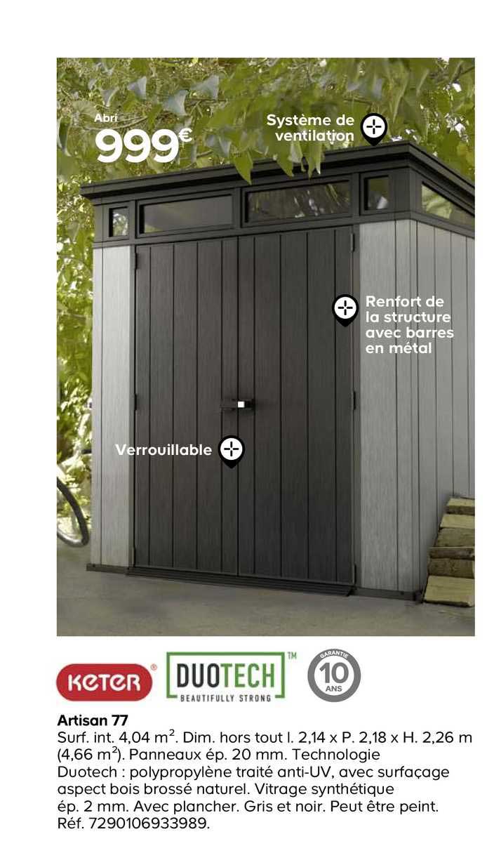 artisan 77 keter duotech