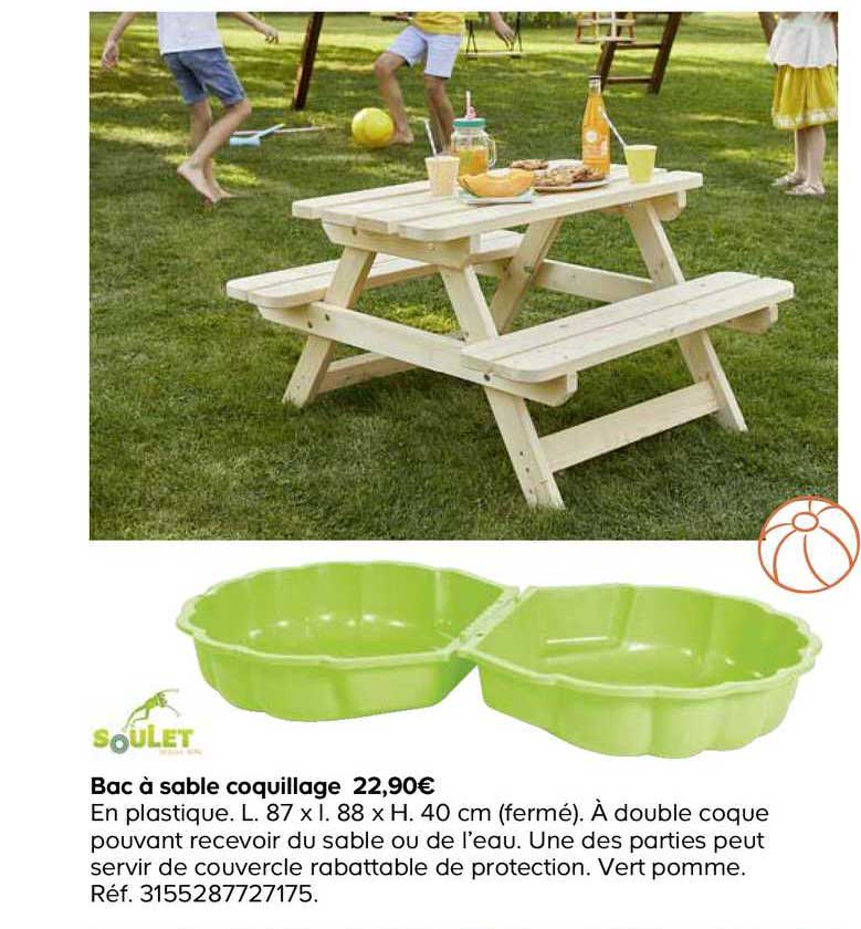 bac à sable coquillage soulet