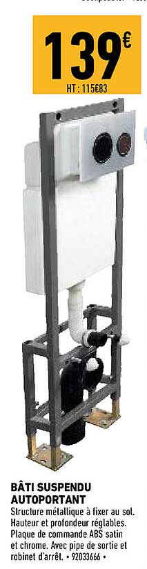 bâti suspendu autoportant