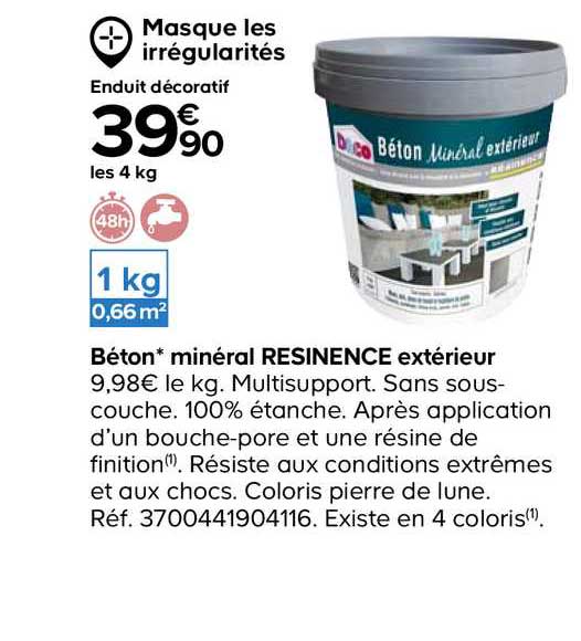 béton minéral resinence extérieur