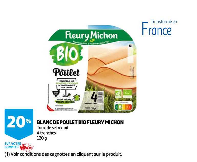 blanc de poulet bio fleury michon