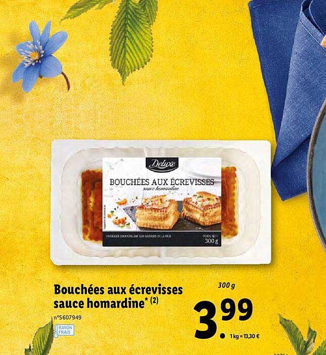 Bouchées Aux écrevisses Sauce Homardine Deluxe