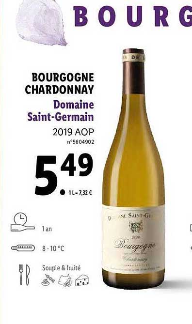 bourgogne chardonnay domaine saint-germain 2019 aop