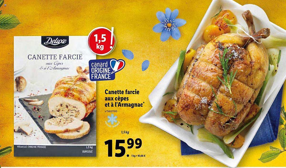 canette farcie aux cèpes et à l'armagnac deluxe