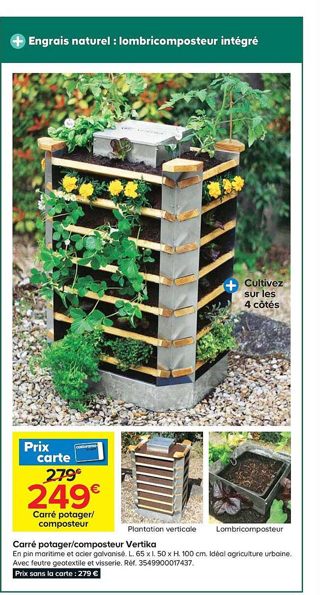 Carré Potager Composteur Vertika