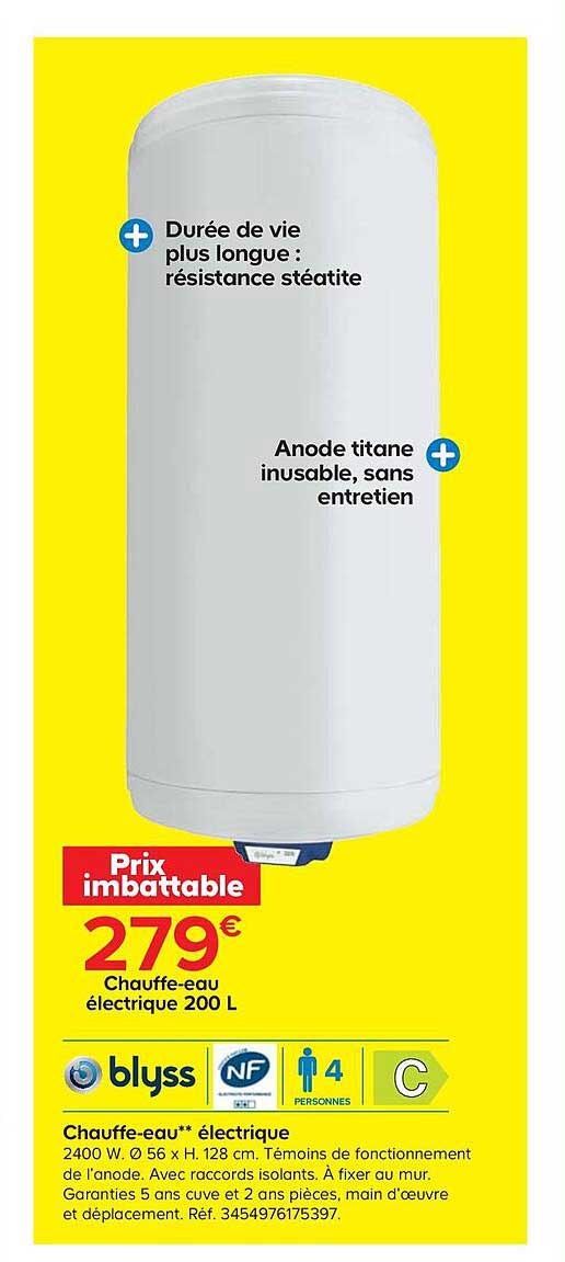 chauffe eau électrique blyss
