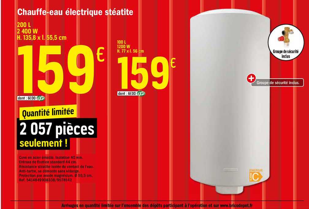 chauffe-eau électrique stéatite