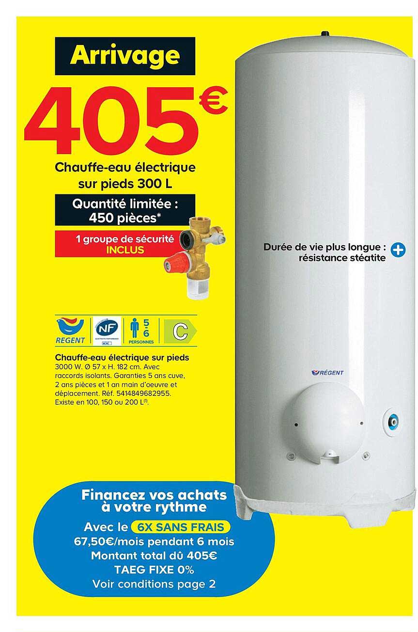 chauffe eau électrique sur pieds