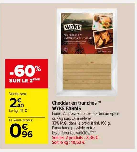 cheddar en tranches wyke farms