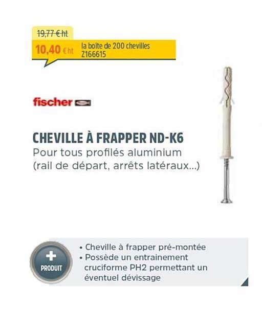 cheville à frapper nd-k6 fischer