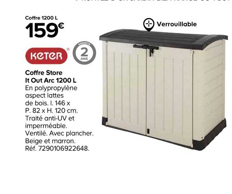 coffre store it out arc 1200 l keter