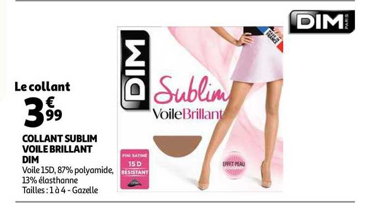 collant sublim voile brillant dim