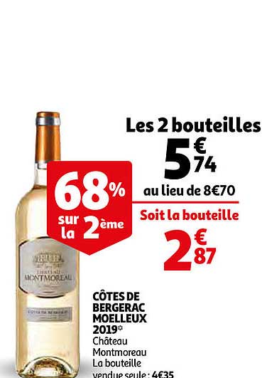 Côtes De Bergerac Moelleux 2019 Château Montmoreau