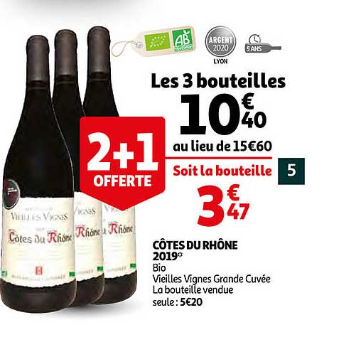 côtes du rhône 2019 bio vieilles vignes grande cuvée