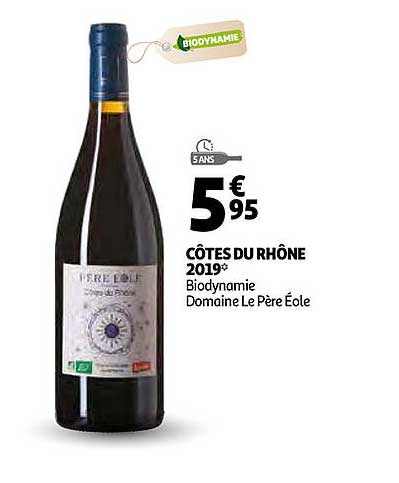 côtes du rhône 2019 biodynamie domaine le père éole