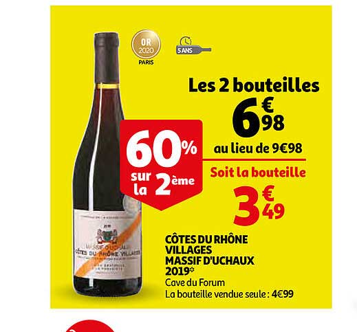 Côtes Du Rhône Villages Massif D'uchaux 2019 Cave Du Forum