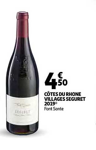 côtes du rhone villages seguret 2019 font sante