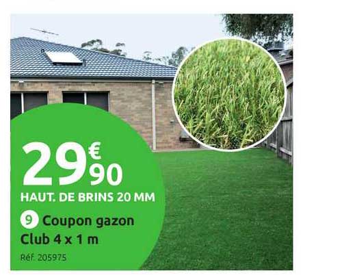 coupon gazon club 4 x 1 m