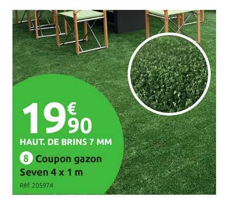 coupon gazon seven 4 x 1 m
