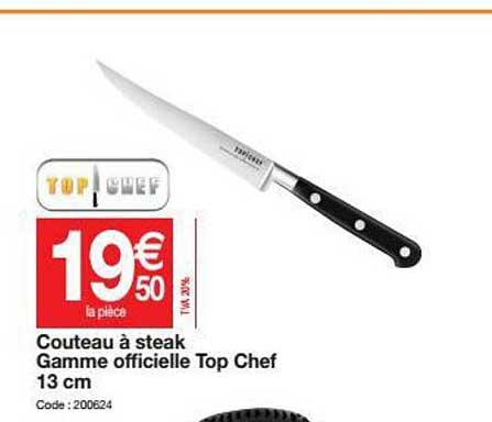 couteau à steak gamme officielle top chef 13 cm
