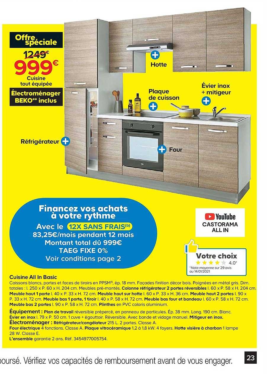 cuisine tout équipée cuisine all in basic