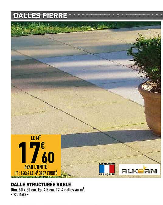 dalle structurée sable alkern