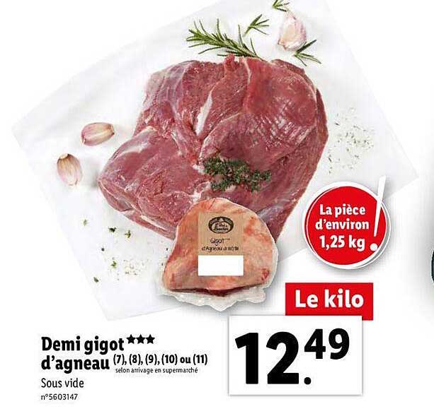 demi gigot d'agneau