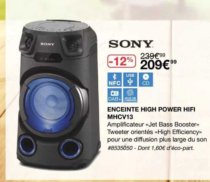 enceinte high power hifi mhcv13 sony