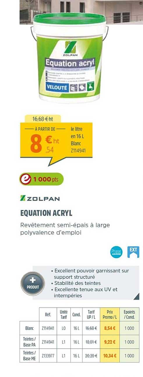 equation acryl zolpan