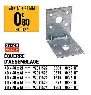 équerre d'assemblage